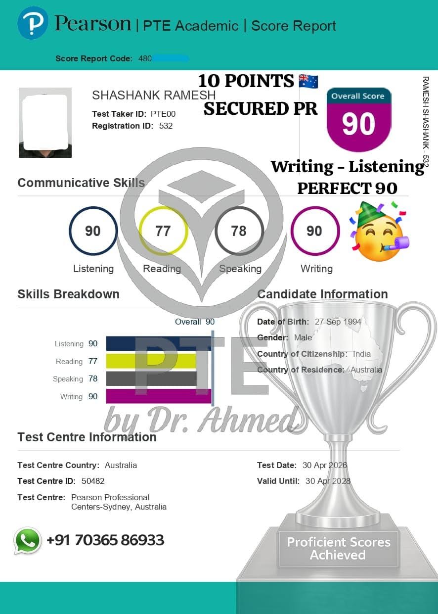 Student score report