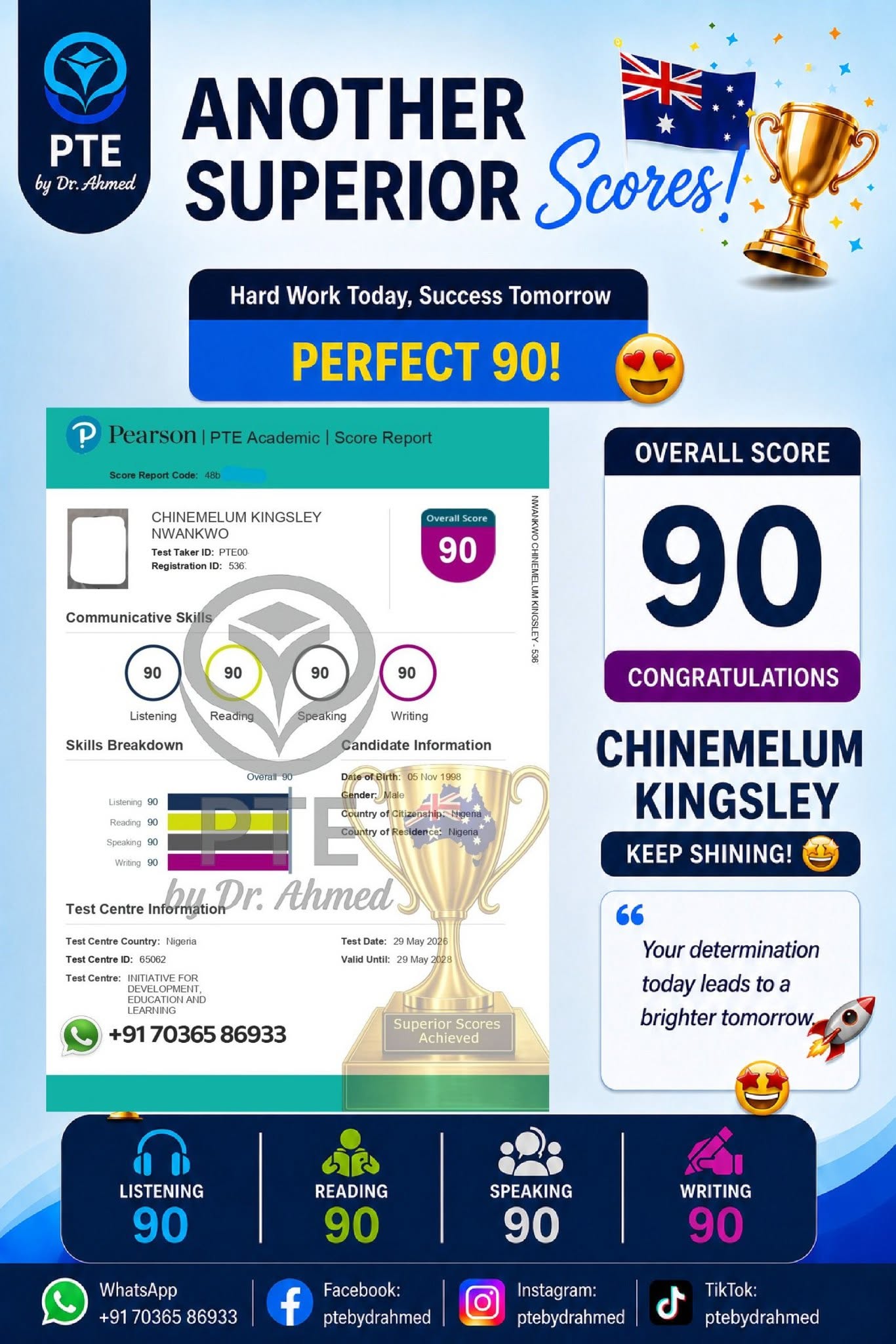 Student score report
